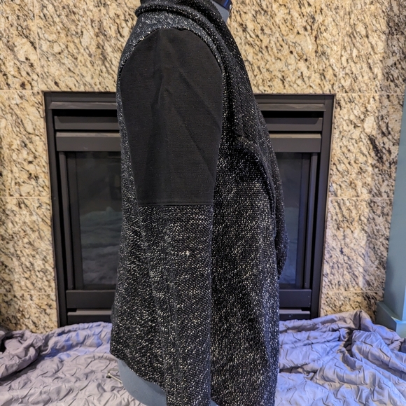 BNCI Black and White Speckled Textured Cardigan - Picture 4 of 5